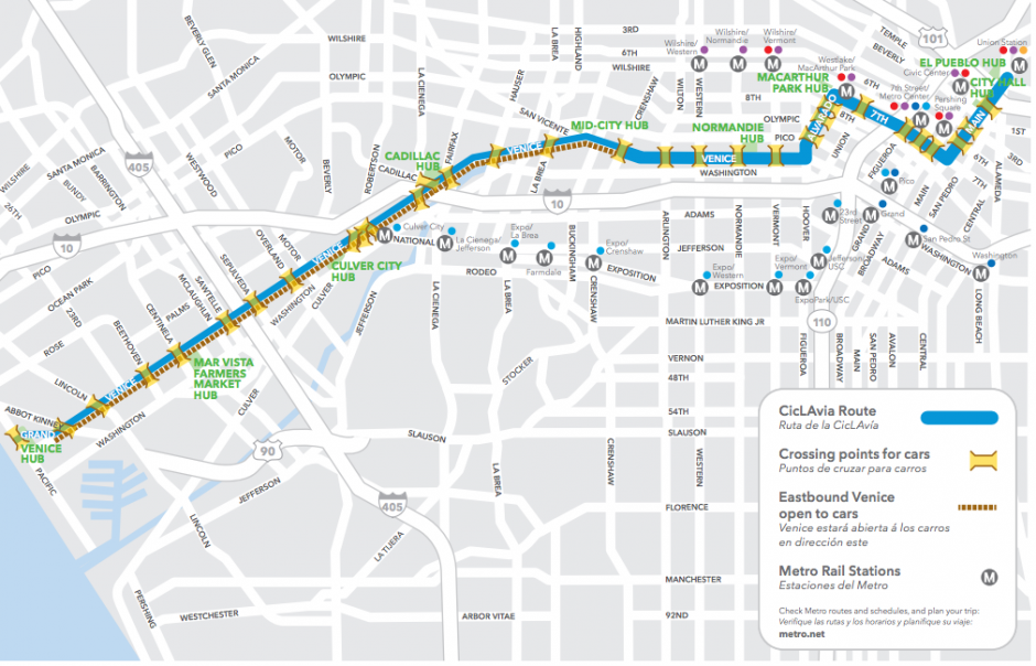 ciclavia map 2013