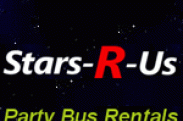 Stars R Us Party Bus logo