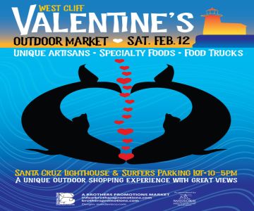 West Cliff Valentine's Outdoor Market, February 12, 2022, Lighthouse Lot, West Cliff, Santa Cruz, CA at Lighthouse Point Park Wednesday, December 31st 1969